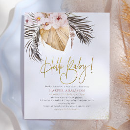 Olá Bebê | Boho Grama Pampas & Palmeira Seca Orçam