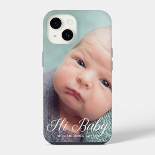 Olá Bebê Foto Chic Branco Script Personalizado Rec