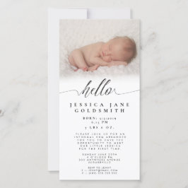 Olá Bebê Nascimento Anúncio Sip & See Party