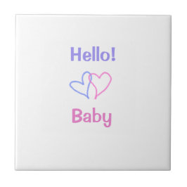 Olá bebê rosa roxo coração aquarela boho