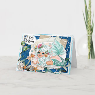 Olá, Belo Cartão de Encorajamento Sereia