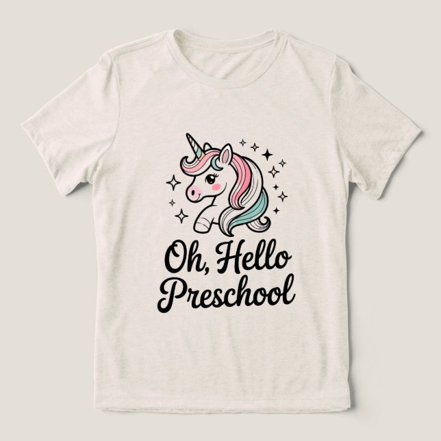 Olá, Camisa de Professores de Mulheres na Pré-esco (Design frontal)