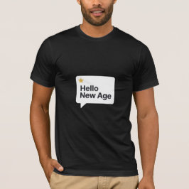 Olá Camiseta De Aniversário Simples New Age Minima