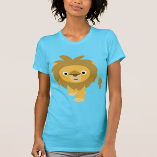 Olá! Camiseta de Leão de Cartoon Bonito