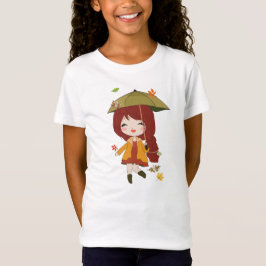 Olá camiseta de outono meninas tema de outono cami