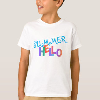 Olá camiseta legal de Verão