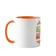 Olá Caneca de Duas Cores de Outono | Presente Acon