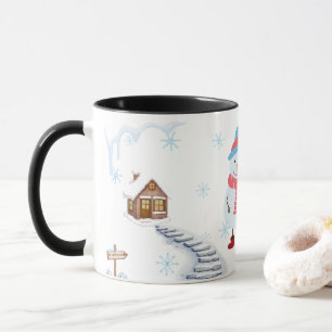 Olá Caneca de Natal do Boneco de Neve • Paisagem N