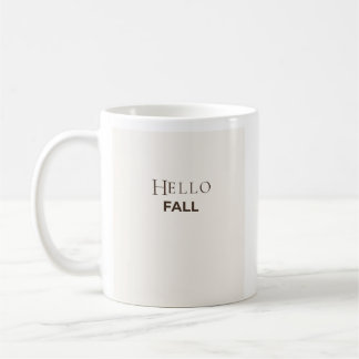 Olá Caneca de Outono | Caneca de Café Minimalista