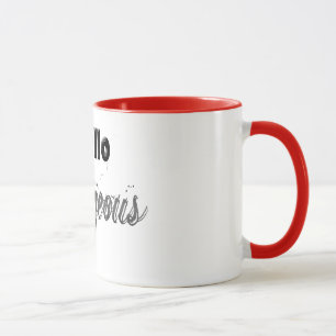 Olá! caneca lindo do divertimento