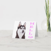 Olá Cartão de Nota em Branco de Cachorro Filhote S