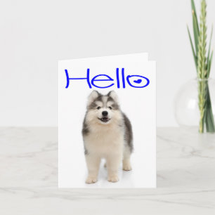 Olá Cartão de Nota em Branco de Cachorro Filhote S
