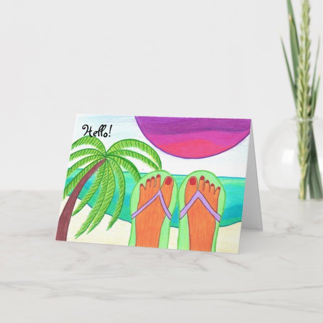 Olá! Cartão de saudação (Frente)