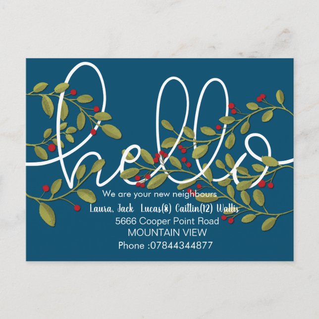 Olá, conheça o cartão postal dos vizinhos (Frente)