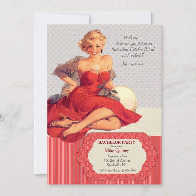 Olá, Convite de Despedida de Solteiro (Frente)