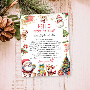 Olá Da Carta De Chegada Do Elfo Natal