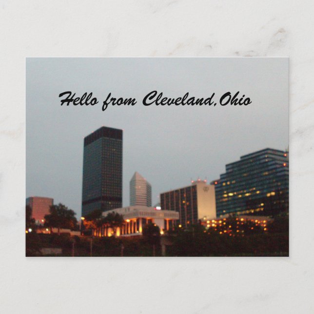 OLÁ, DE CLEVELAND, cartão postal OHIO (Frente)