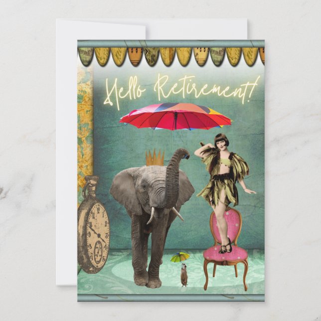 Olá, Diversão de aposentadoria e placa plana funky (Frente)