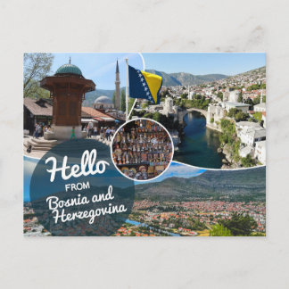 Olá do cartão postal da Bósnia e Herzegovina