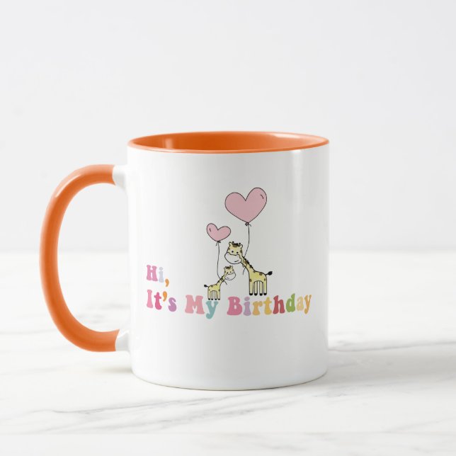Olá, É Meu Aniversário Caneca – Divertido Presente (Esquerda)