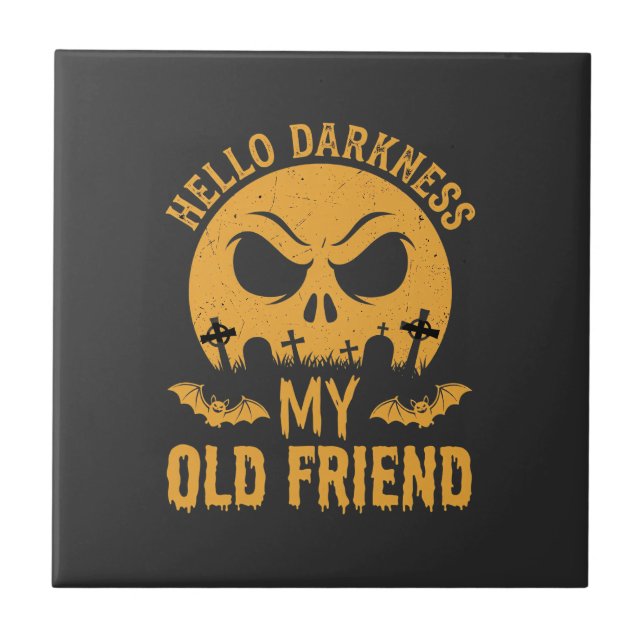 Olá Escuridão Cemitério Lua de Halloween (Frente)