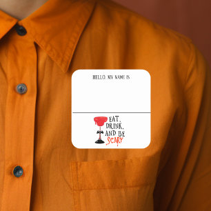 Olá etiqueta nome Bruxa Festa de Halloween