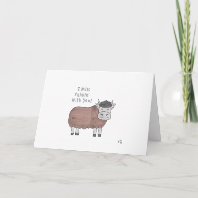 Olá, Eu Sinto Falta De Yakkin Com O Seu Cartão (Frente)