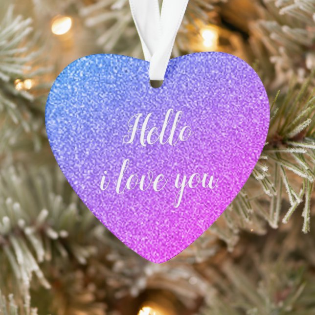 Olá, eu te amo Ornamento acrílico (Árvore)