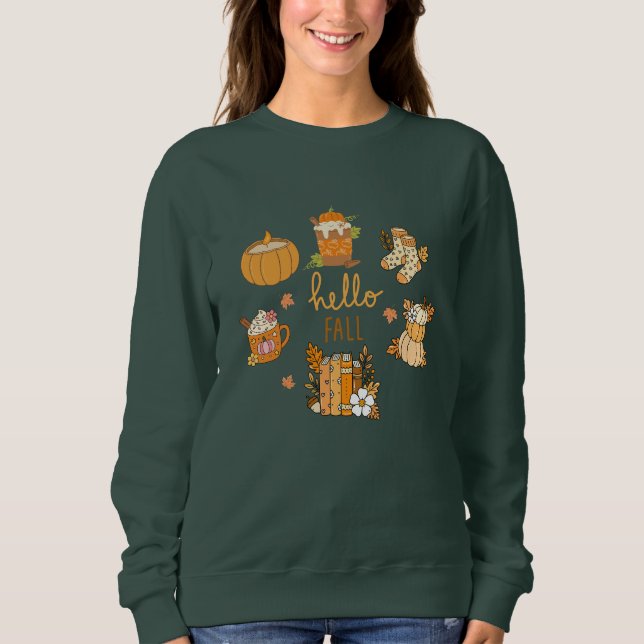 Olá Fall Cozy Sweater - Suéter de outono (Frente)