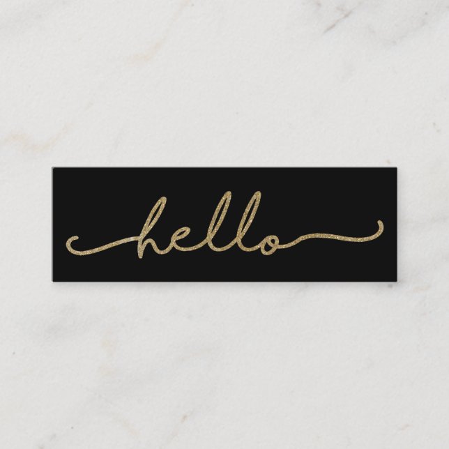 Olá Faux Foil Cartão de visita (Frente)