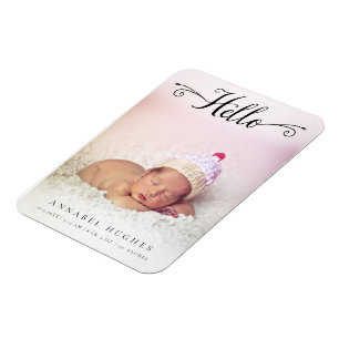Olá! ímã personalizado da foto do bebé menino