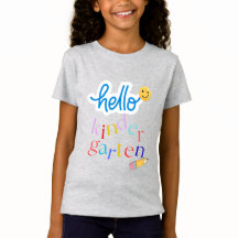 Olá Jardim de Infância Primeiro Dia de Aula Camisa