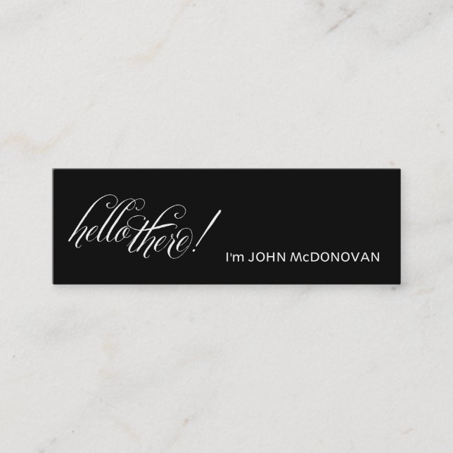 Olá! lá! Cartão de visita do perfil (Frente)