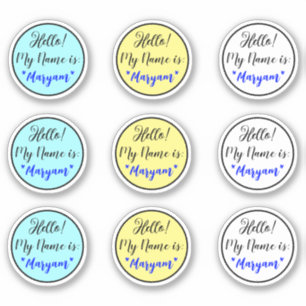 Olá Me Chamo Adesivos (Etiquetas de Identificação 