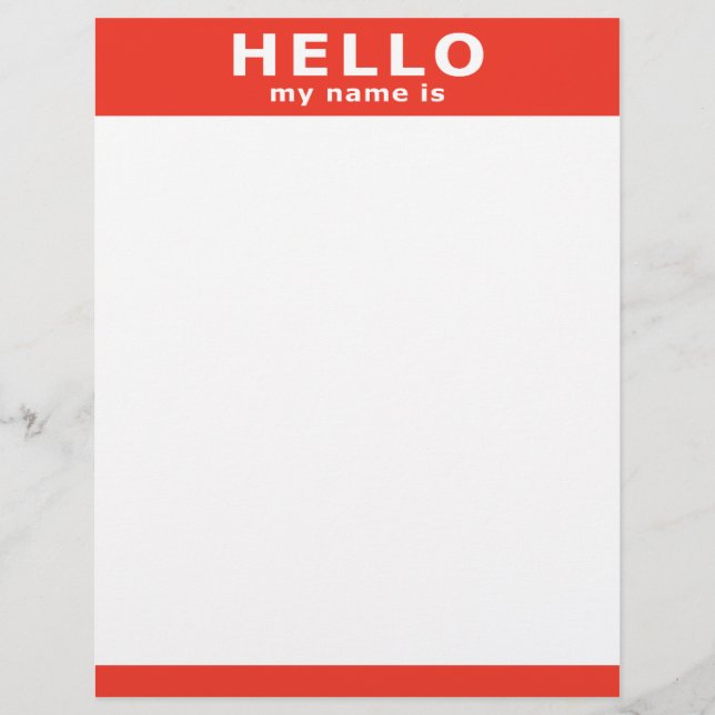 Olá, meu nome é... (Frente)