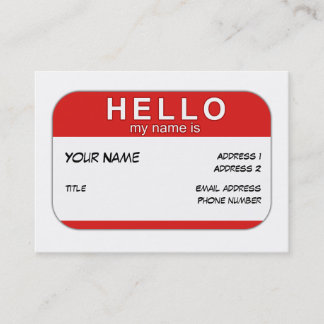 Olá! meu nome é cartão de visita