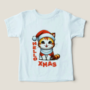 Olá, Natal - Gato de Natal bonito numa fantasia de