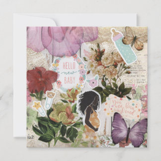 Olá, Novo Bebê! Placa de saudação plana do chá de