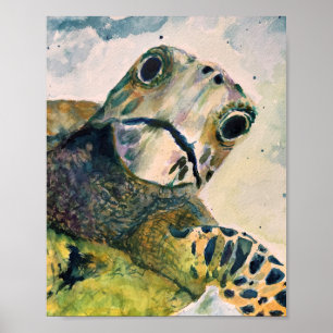 Olá, Poster de Tartaruga do Mar Surpresa