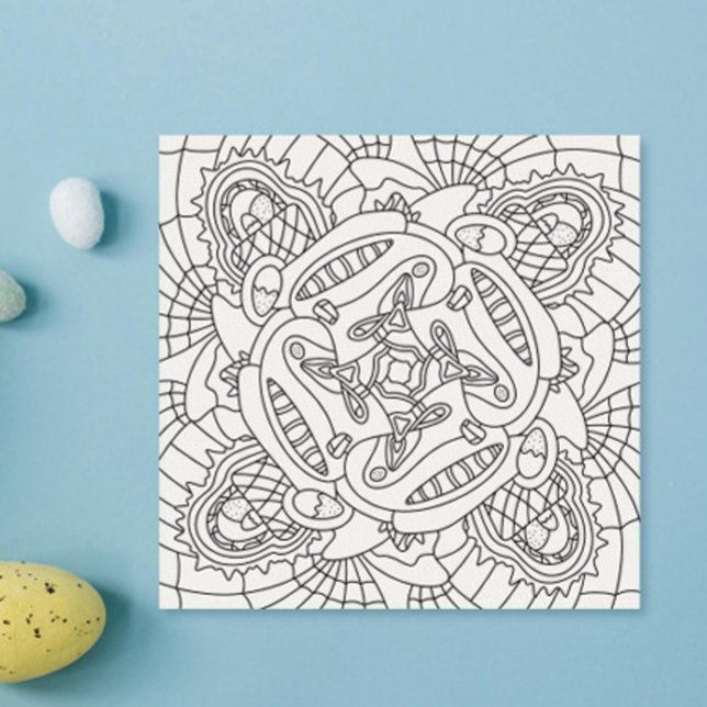 Olá Primavera: Felz pascoa Coloring Card (Criador carregado)
