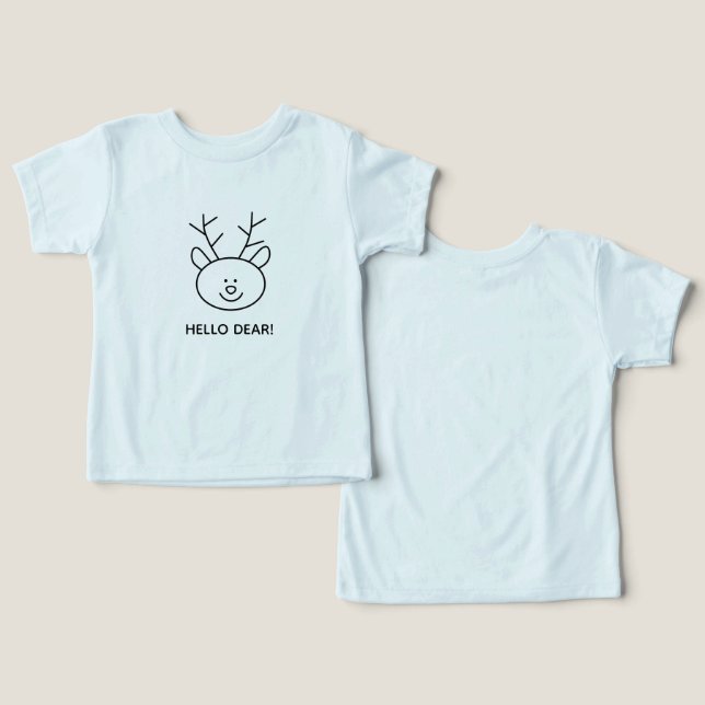 Olá, Querida Reindeer Bonita (Design Frente e Verso)