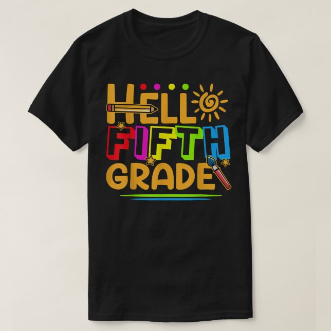 Olá, Quinto Grau de Camisa 5, Volta à Escola T (Frente do Design)