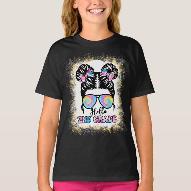 Olá segundo De Volta À Camisa De T-Shirt Da Escola (Frente)