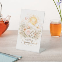 Olá Sinal de Mesa Floral Sunshine – Festa de Prima