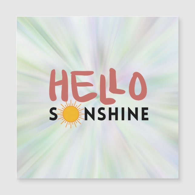 Olá, Sonshine, Sun Rays, Verões de Verão (Frente)