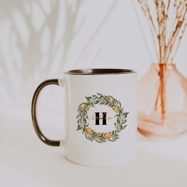 Olá Sunshine | Caneca de Café com Monograma de Cit (Criador carregado)