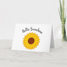 Olá Sunshine - Cartão Sunflower