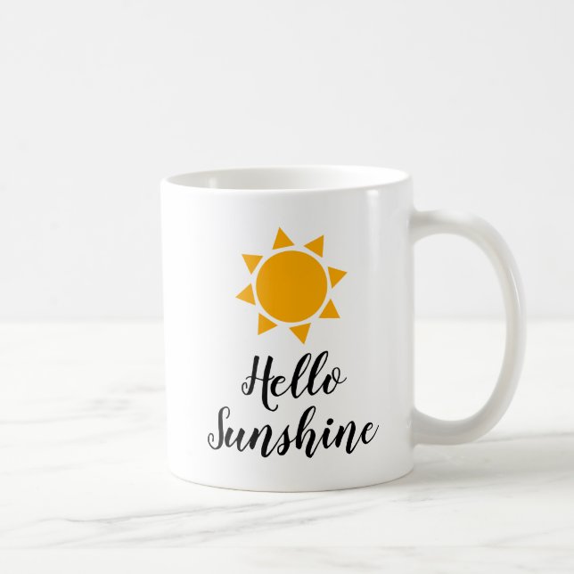Olá Sunshine, fofinho, vibes caneca de café (Direita)