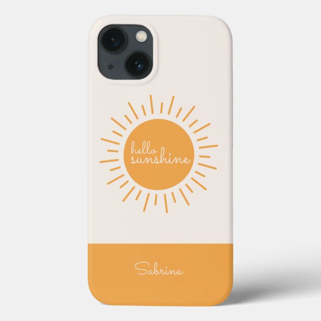 Olá Sunshine Personalizado Yellow Boho (Verso)