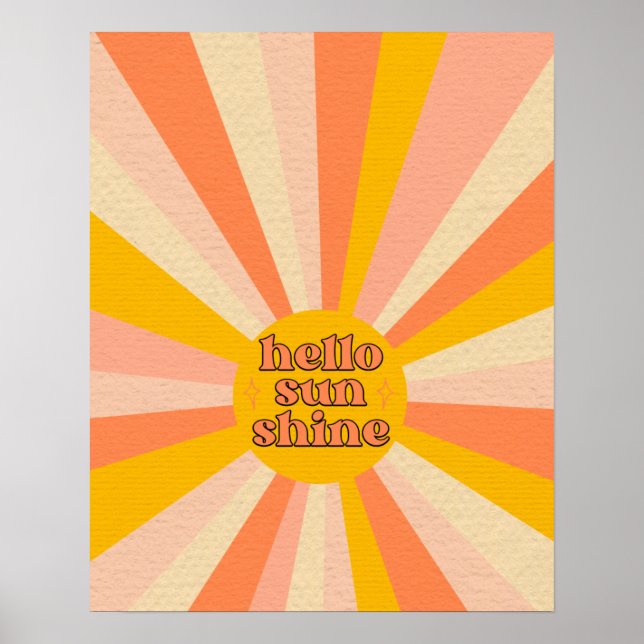 Olá Sunshine | Poster de retrô (Frente)